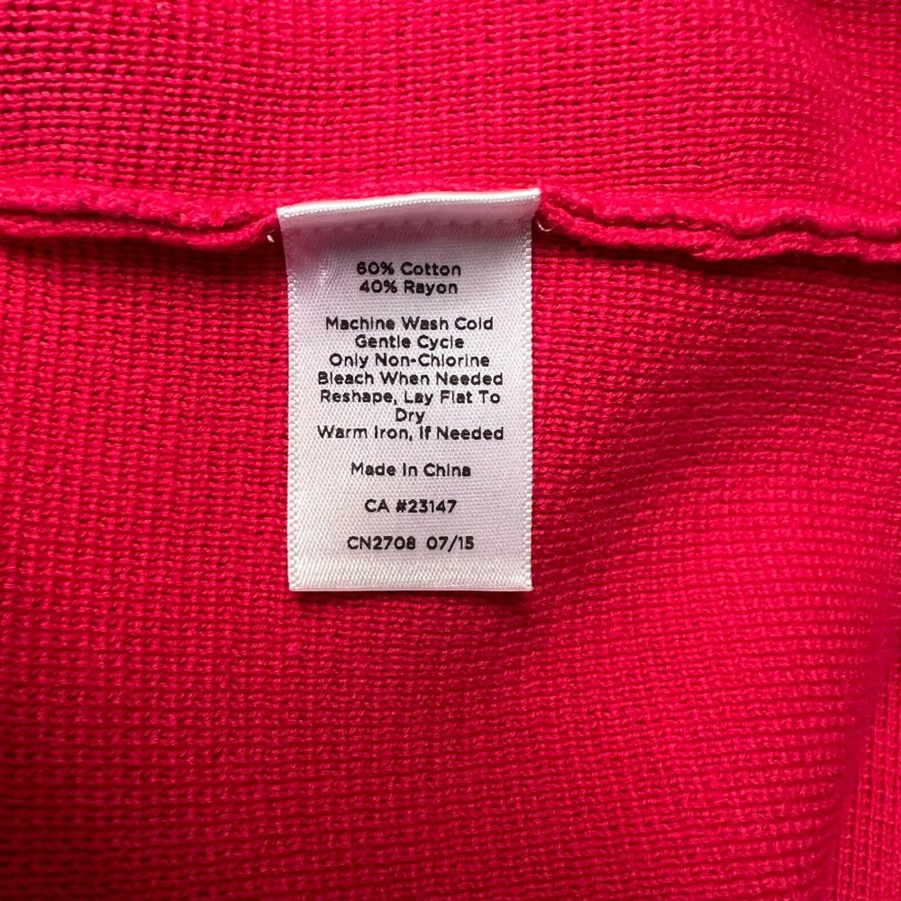 Talbots Size X Women's Button Front Red Shacket - image 4